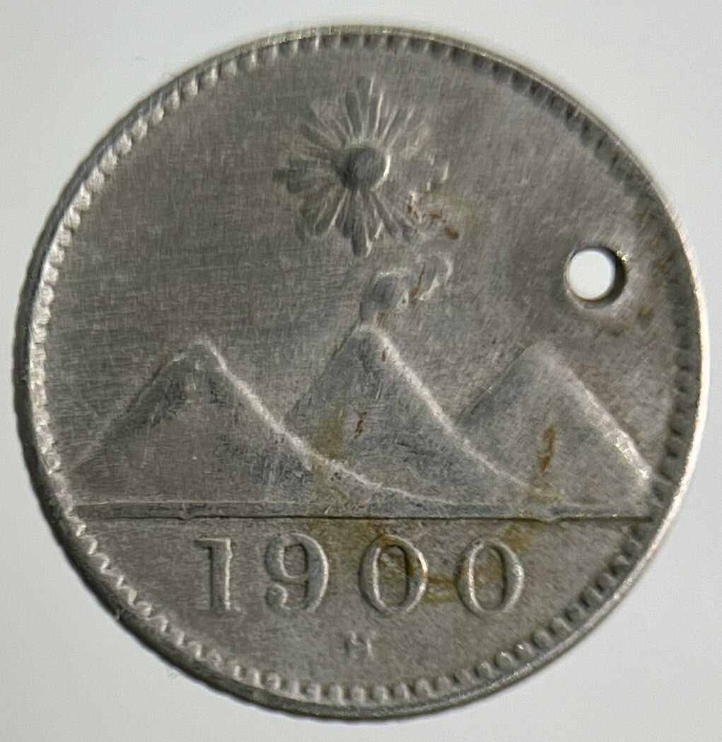 1900 Guatemala 1/4 Quarter Real Coin | Collectable Grade