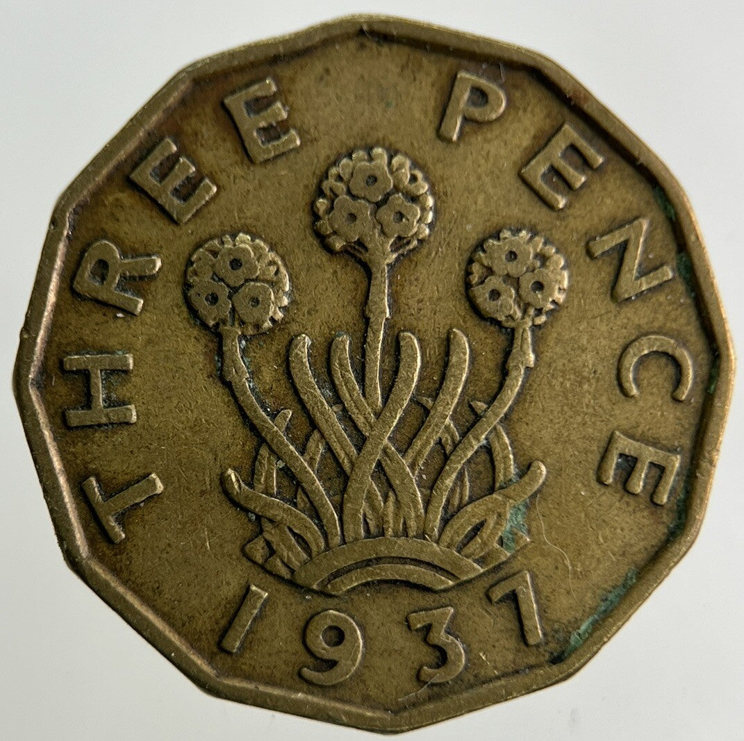 1937 George VI Brass Threepence Coin | Fine Collectable Grade