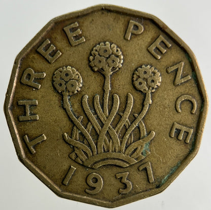 1937 George VI Brass Threepence Coin | Fine Collectable Grade