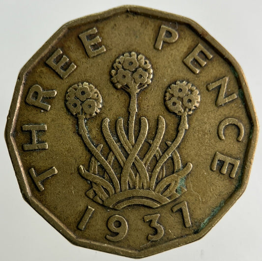 1937 George VI Brass Threepence Coin | Fine Collectable Grade
