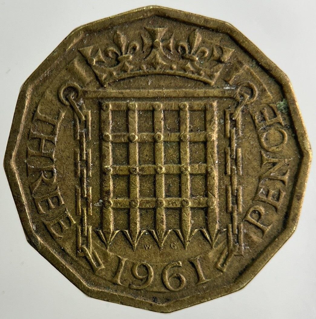 1961 Elizabeth II 2nd Brass Threepence Coin | Fine Collectable Grade