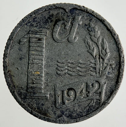 1942 Netherlands 1 Cent Coin | Fine Collectable Grade