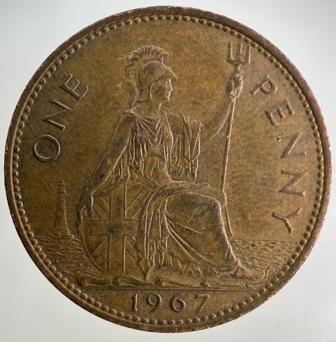 1967 Elizabeth II 2nd One Penny Coin | Fine Collectable Grade