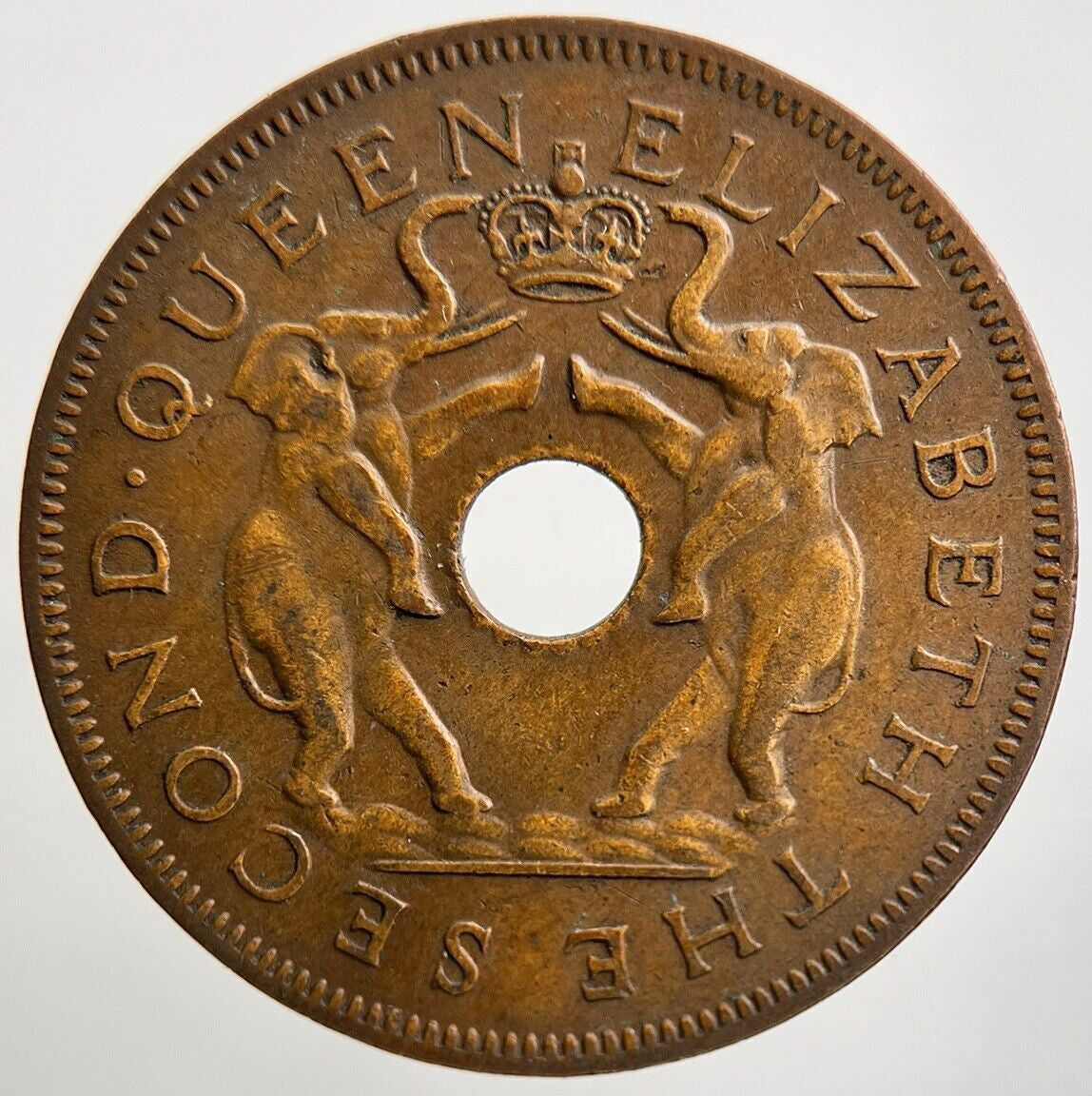 1955 Rhodesia One Penny Coin | Very High Grade | a2127