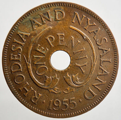 1955 Rhodesia One Penny Coin | Very High Grade | a2127