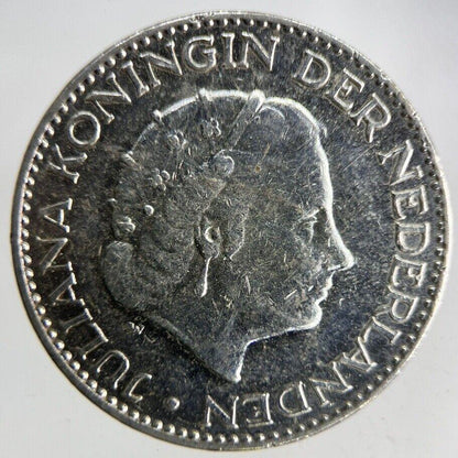 1955 Netherlands 1 Gulden Silver Coin | Fine Collectable Grade