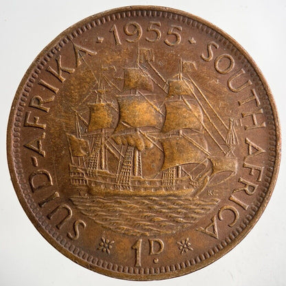 1955 South Africa One Penny Coin | Fine Collectable Grade