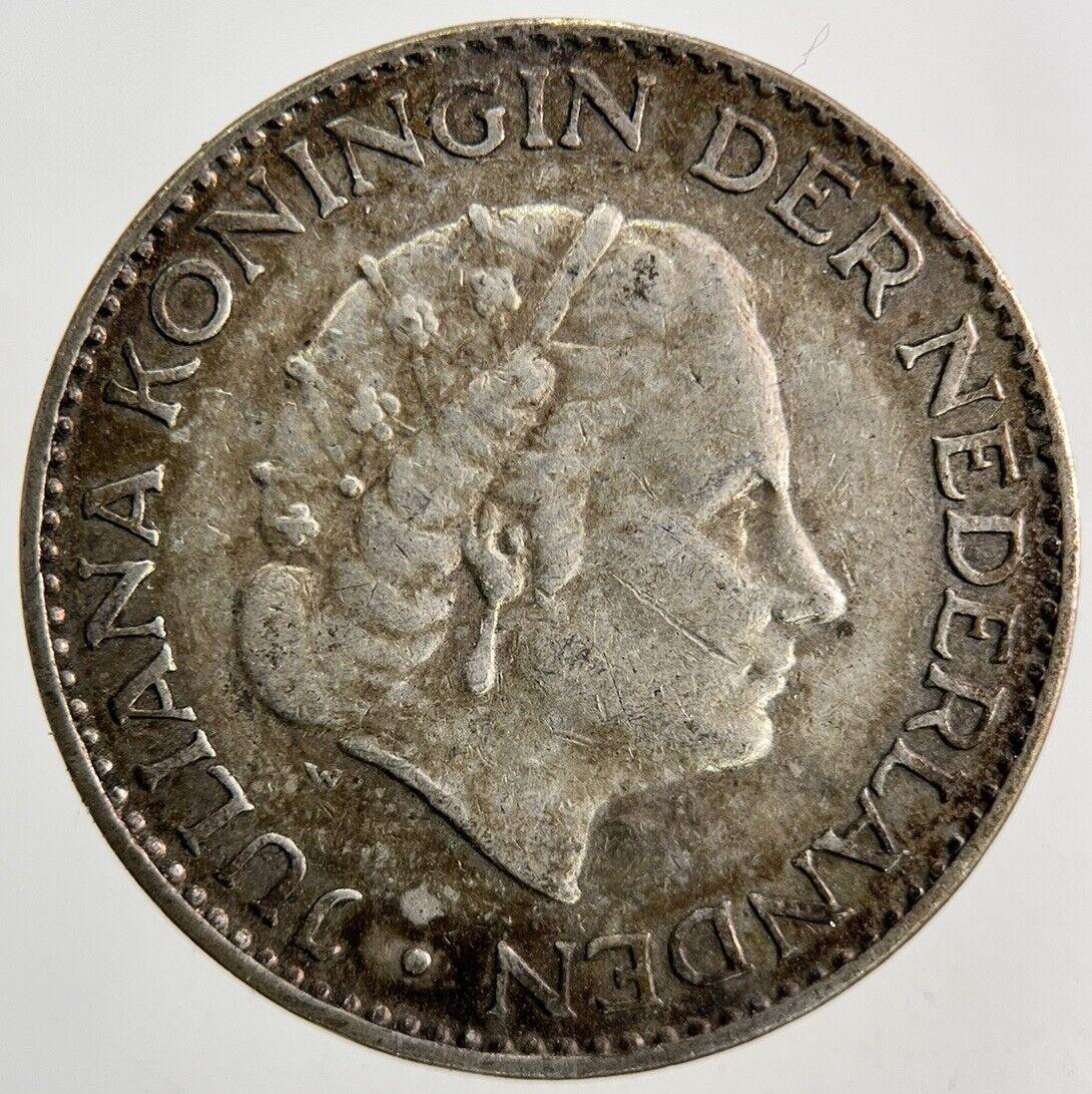 1955 Netherlands 1 Gulden Silver Coin | Very High Grade