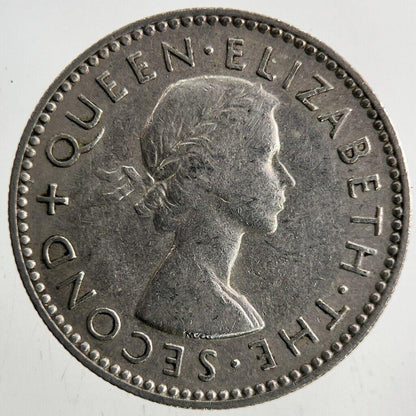 1955 New Zealand Sixpence Coin | Very High Grade