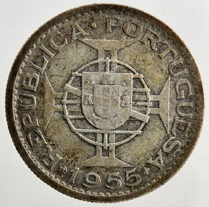 1955 Mozambique Portugal 10 Escudos Silver Coin | Fine Collectable Grade