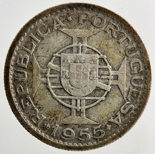 1955 Mozambique Portugal 10 Escudos Silver Coin | Fine Collectable Grade