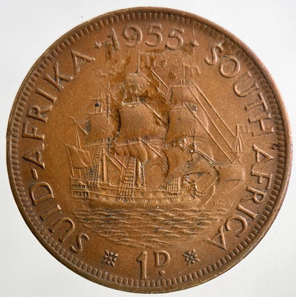 1955 South Africa One Penny Coin | Fine Collectable Grade