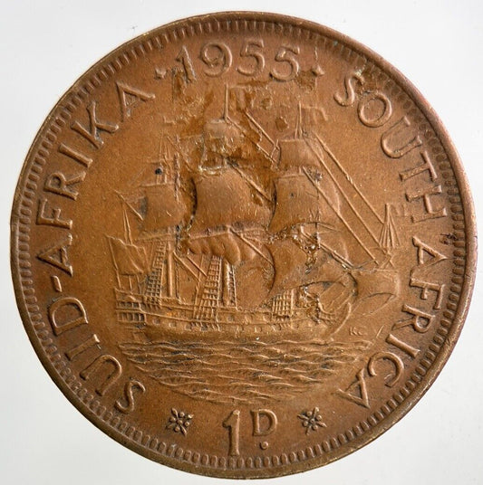1955 South Africa One Penny Coin | Fine Collectable Grade