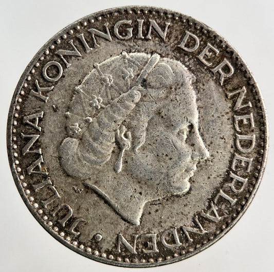 1955 Netherlands 1 Gulden Silver Coin | Fine Collectable Grade