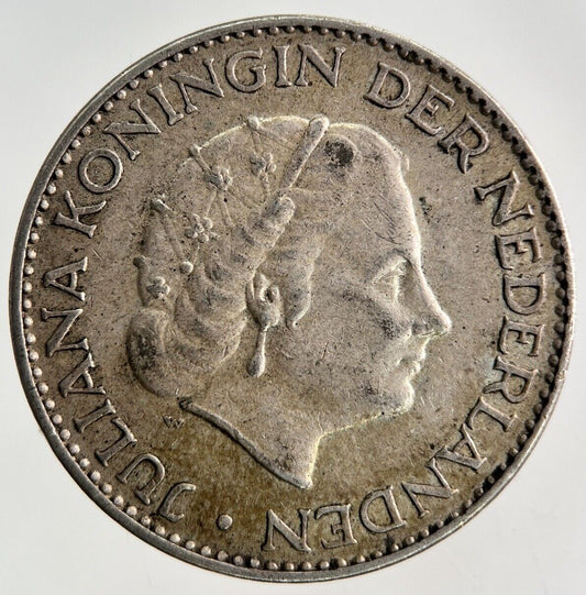1955 Netherlands 1 Gulden Silver Coin | Fine Collectable Grade