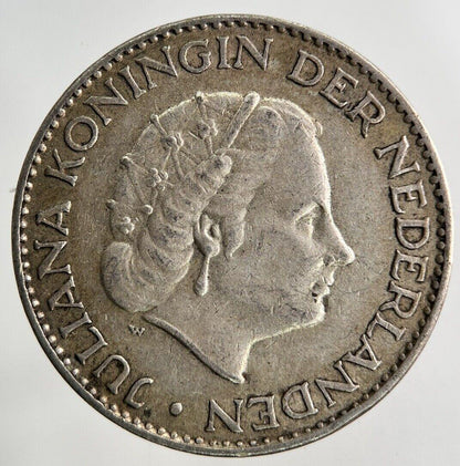 1955 Netherlands 1 Gulden Silver Coin | Fine Collectable Grade