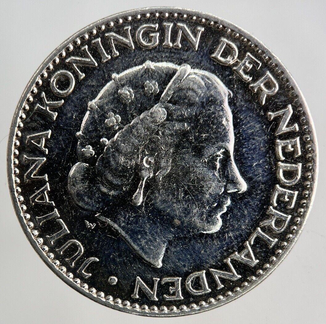 1955 Netherlands 1 Gulden Silver Coin | Fine Collectable Grade
