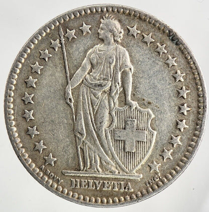 1955 Switzerland Swiss 2 Franc Silver Coin | Fine Collectable Grade