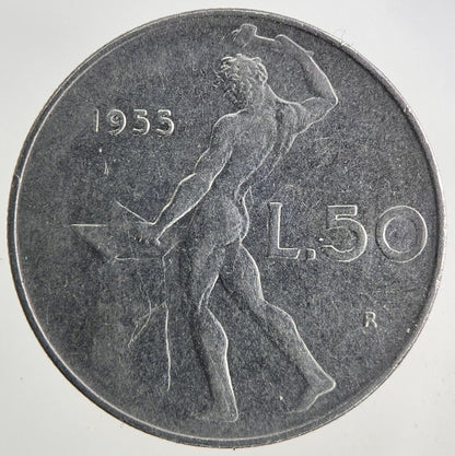 1955 Italy 50 Centesimi Coin | Fine Collectable Grade