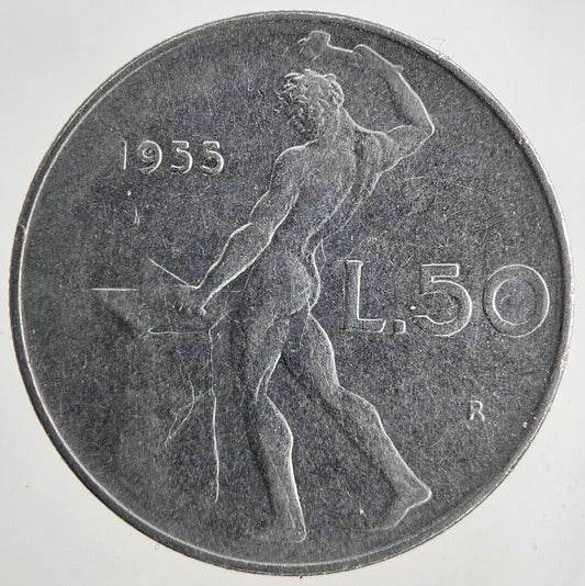 1955 Italy 50 Centesimi Coin | Fine Collectable Grade