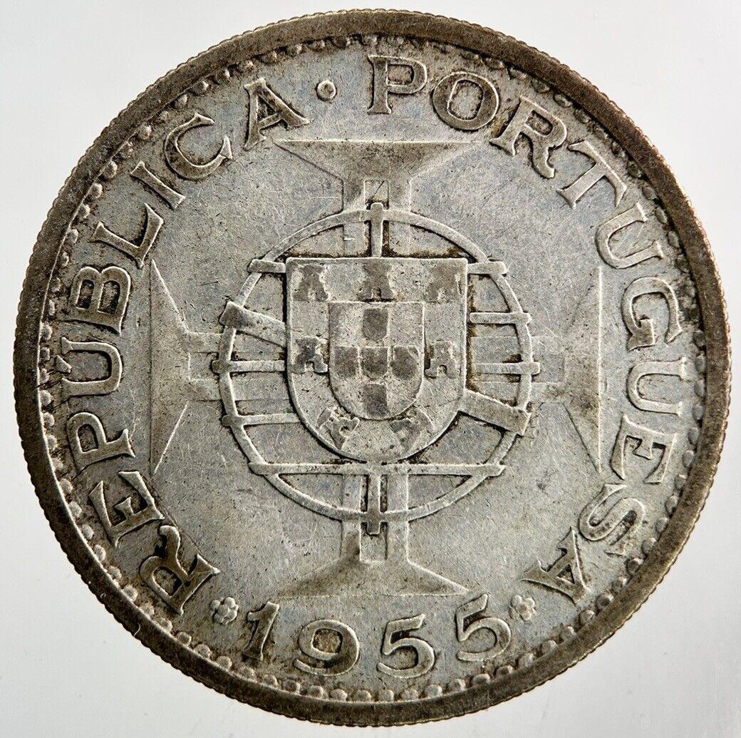 1955 Mozambique Portugal 20 Escudos Silver Coin | Fine Collectable Grade