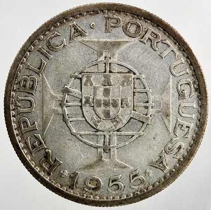 1955 Mozambique Portugal 20 Escudos Silver Coin | Fine Collectable Grade