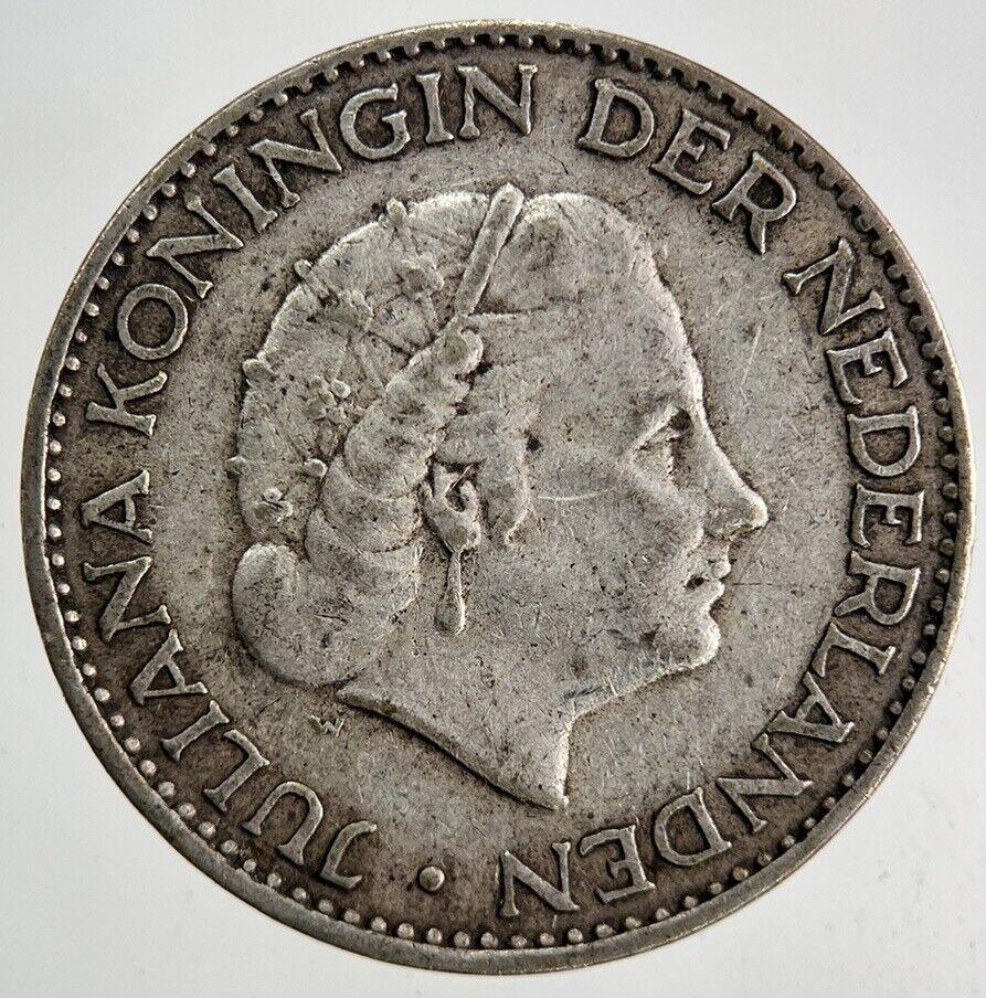 1955 Netherlands 1 Gulden Silver Coin | Fine Collectable Grade