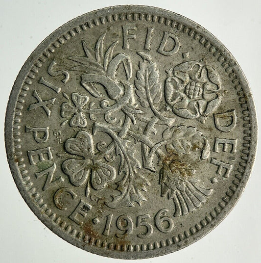 1956 Elizabeth II 2nd Sixpence Coin | Fine Collectable Grade