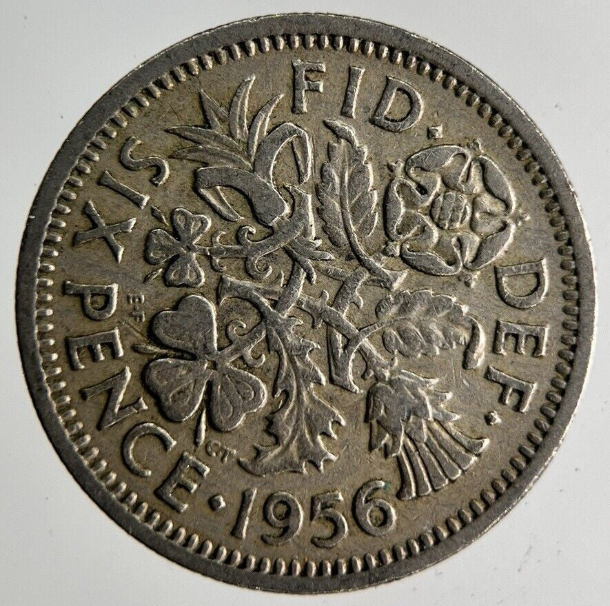 1956 Elizabeth II 2nd Sixpence Coin | Fine Collectable Grade