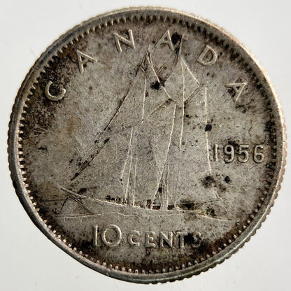 1956 Canada 10 Cents Silver Coin | Fine Collectable Grade