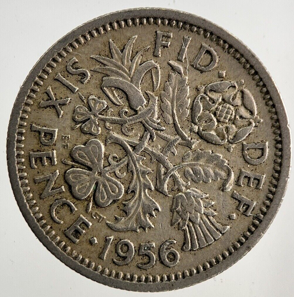 1956 Elizabeth II 2nd Sixpence Coin | Fine Collectable Grade