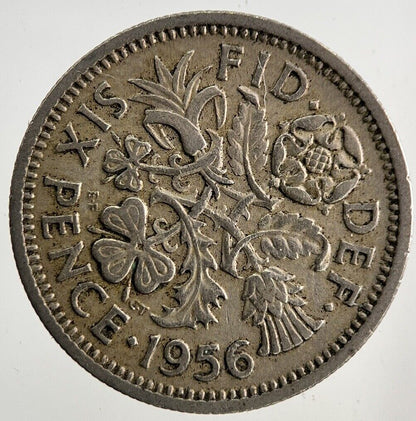 1956 Elizabeth II 2nd Sixpence Coin | Fine Collectable Grade