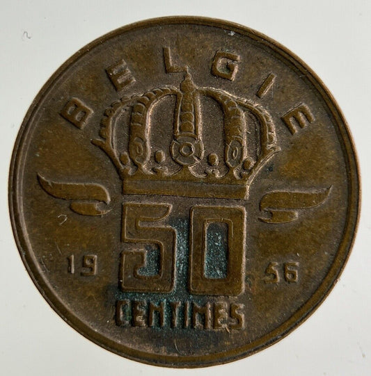 1956 Belgium 50 Centimes Coin | Fine Collectable Grade