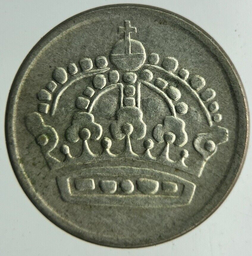 1956 Sweden 10 Ore Silver Coin | Fine Collectable Grade