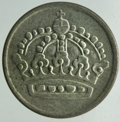 1956 Sweden 10 Ore Silver Coin | Fine Collectable Grade