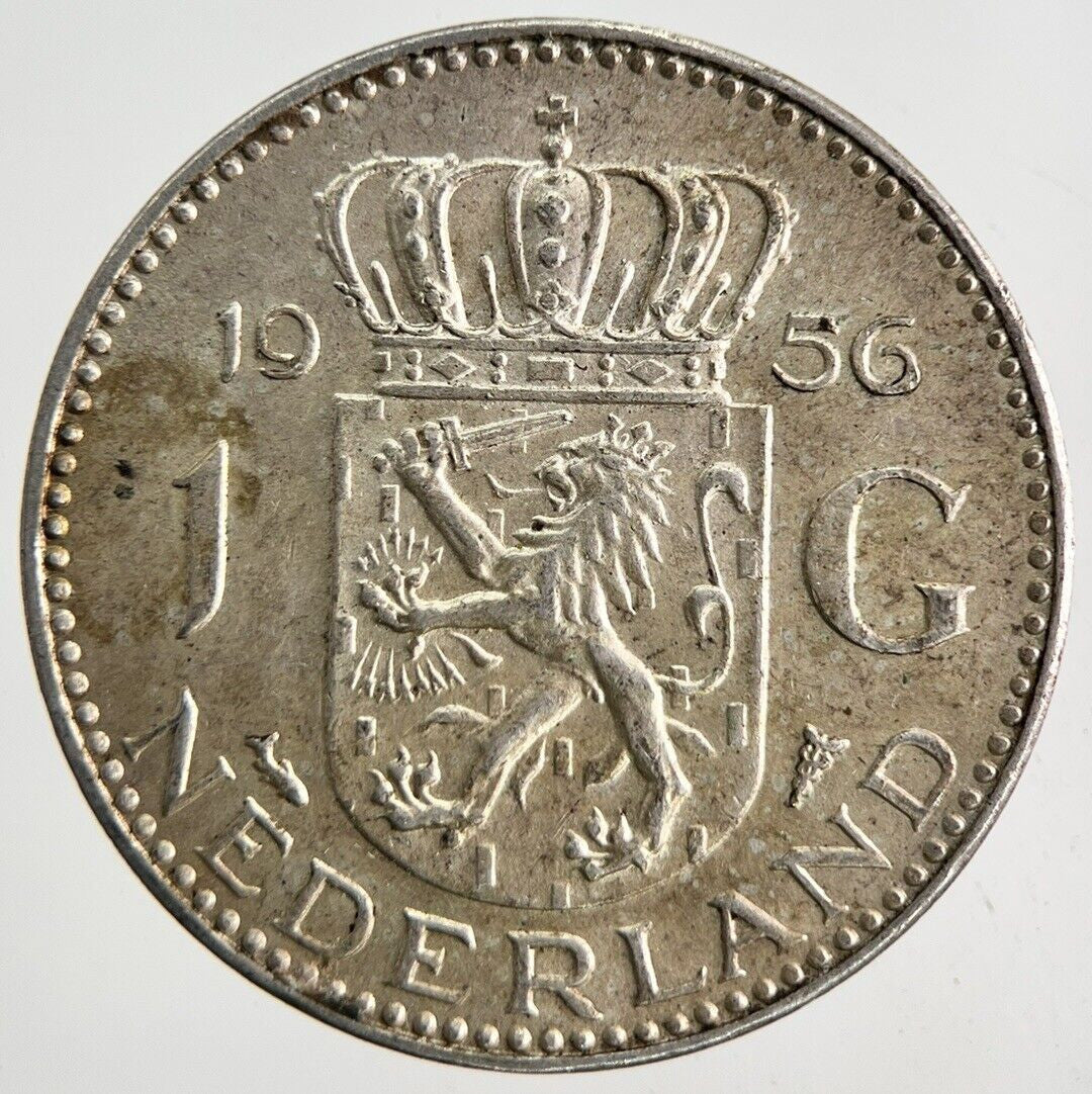 1956 Netherlands 1 Gulden Silver Coin | Very High Grade