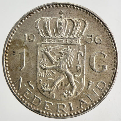 1956 Netherlands 1 Gulden Silver Coin | Very High Grade