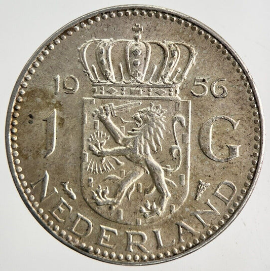 1956 Netherlands 1 Gulden Silver Coin | Very High Grade