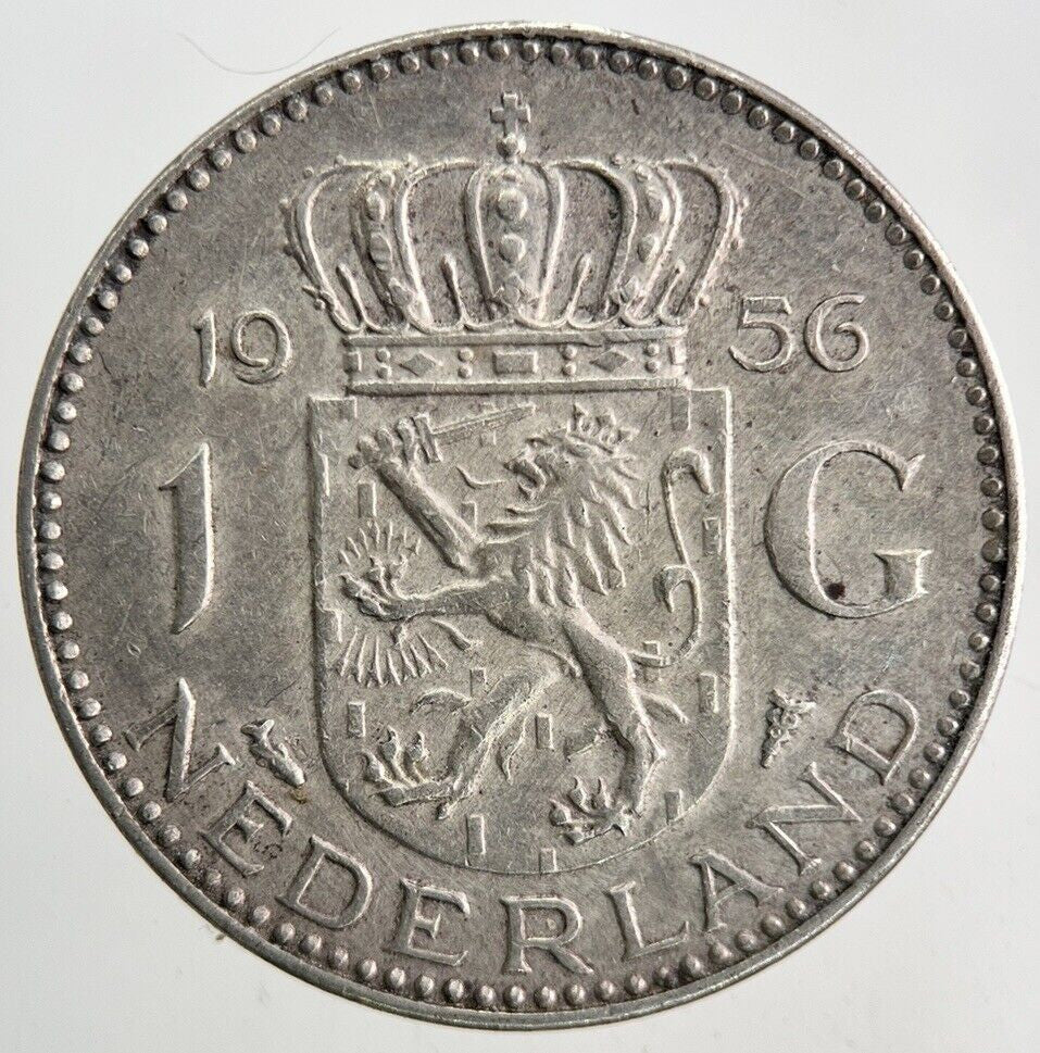 1956 Netherlands 1 Gulden Silver Coin | Very High Grade