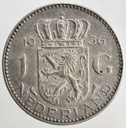 1956 Netherlands 1 Gulden Silver Coin | Very High Grade