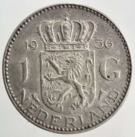 1956 Netherlands 1 Gulden Silver Coin | Very High Grade