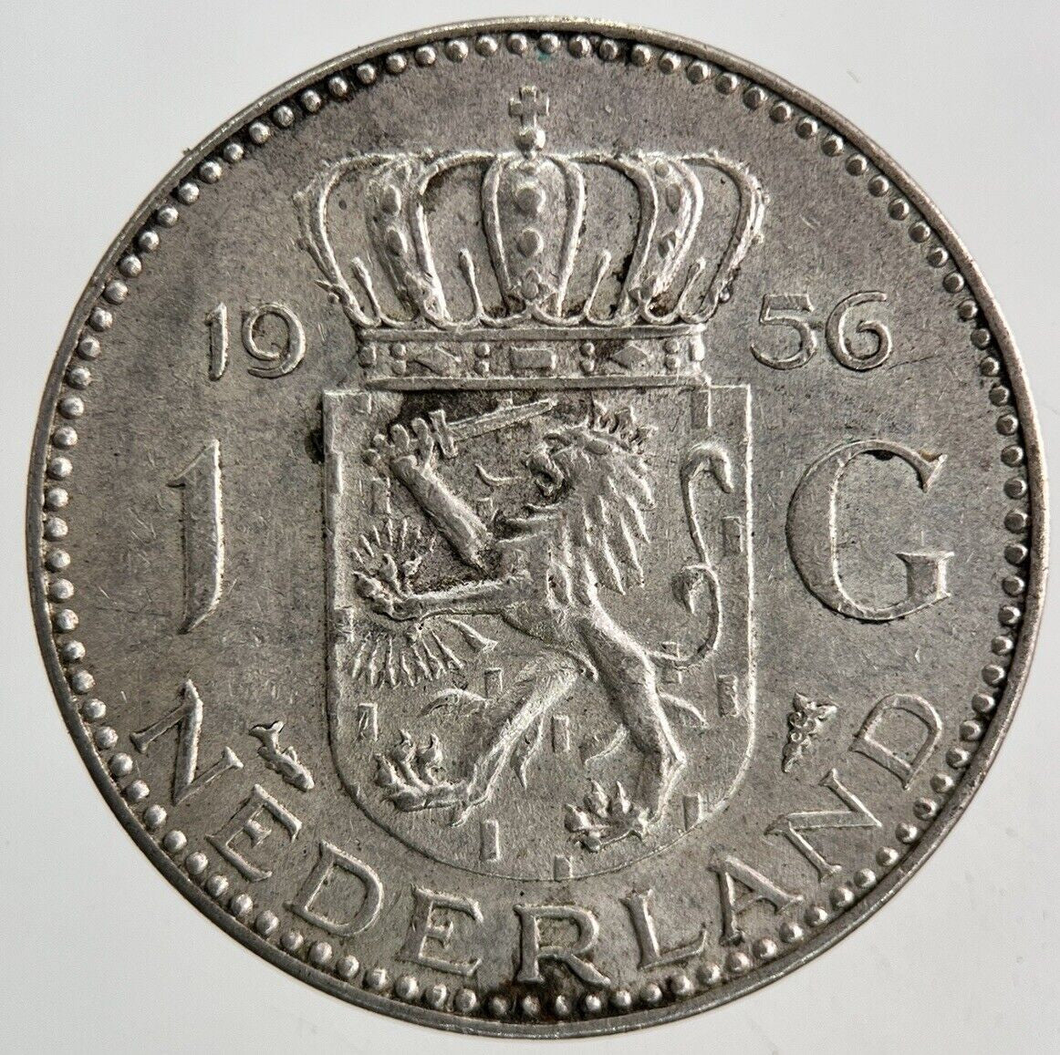 1956 Netherlands 1 Gulden Silver Coin | Very High Grade