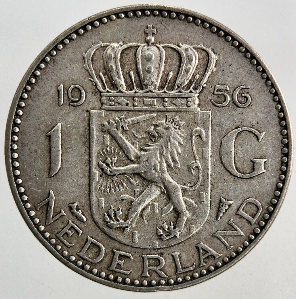 1956 Netherlands 1 Gulden Silver Coin | Very High Grade