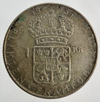 1956 Sweden 1 Krona Silver Coin | Collectable Grade