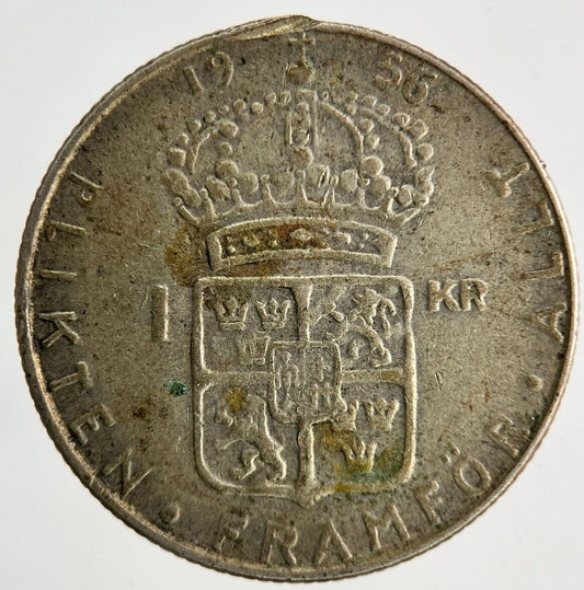 1956 Sweden 1 Krona Silver Coin | Collectable Grade