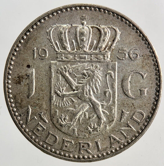 1956 Netherlands 1 Gulden Silver Coin | Fine Collectable Grade