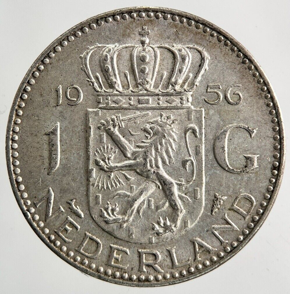 1956 Netherlands 1 Gulden Silver Coin | Fine Collectable Grade