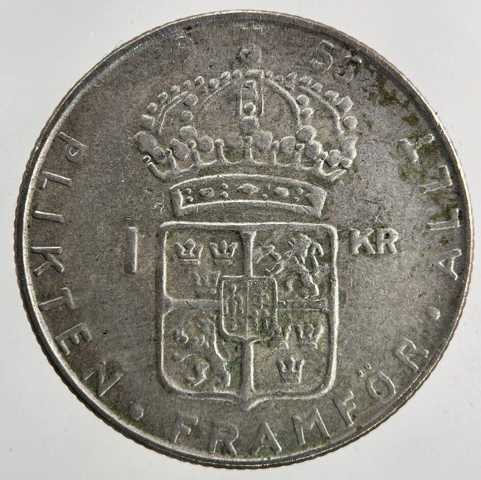 1956 Sweden 1 Krona Silver Coin | Collectable Grade