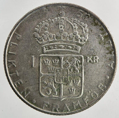 1956 Sweden 1 Krona Silver Coin | Collectable Grade