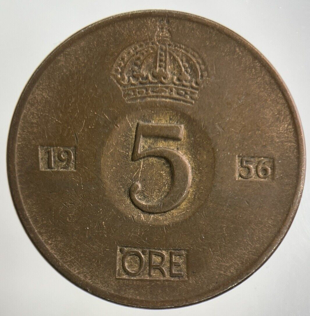 1956 Sweden 5 Ore Coin | Fine Collectable Grade